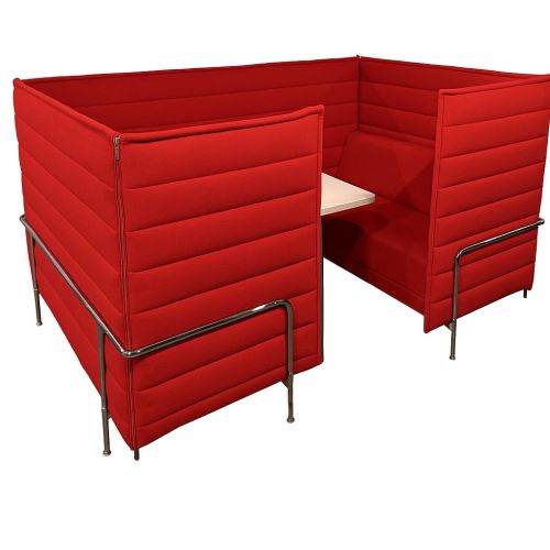 Vitra Alcove Cabin Highback, dubbele 2-zitter, rood