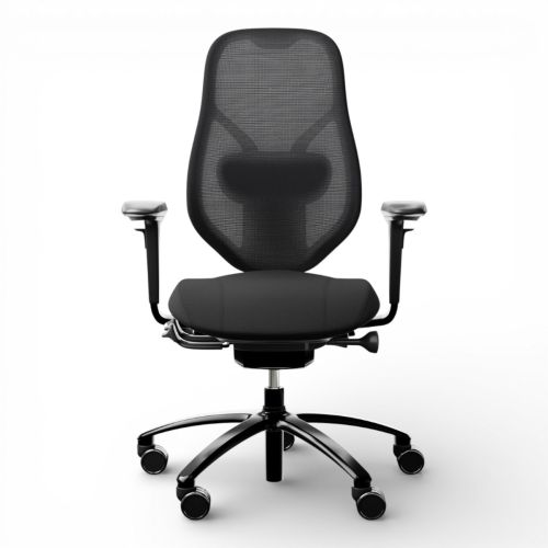 RH Mereo Mesh bureaustoel, actiemodel, zwart