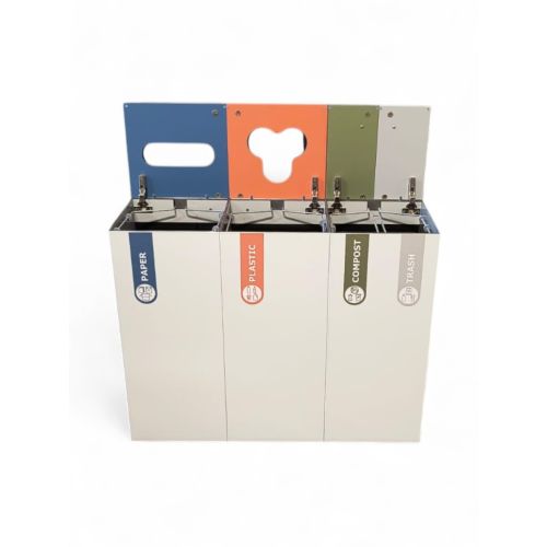 Herena Variobin met 3 modules, 72x91x31cm, afvalscheidingsstation