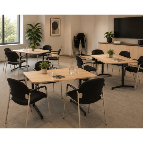 Ahrend 320 vergaderstoel, zwart-goud/alu