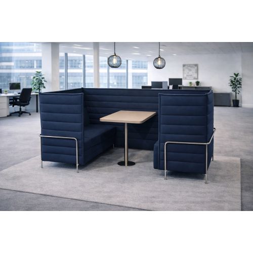 Vitra Alcove Cabin Highback, dubbele 2-zitter, blauw