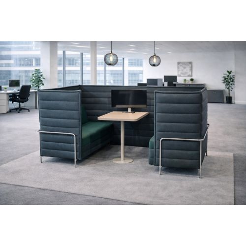 Vitra Alcove Cabin Highback, dubbele 2-zitter, groen