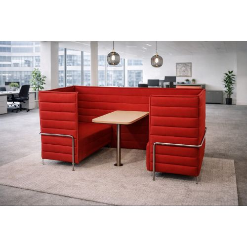 Vitra Alcove Cabin Highback, dubbele 2-zitter, rood