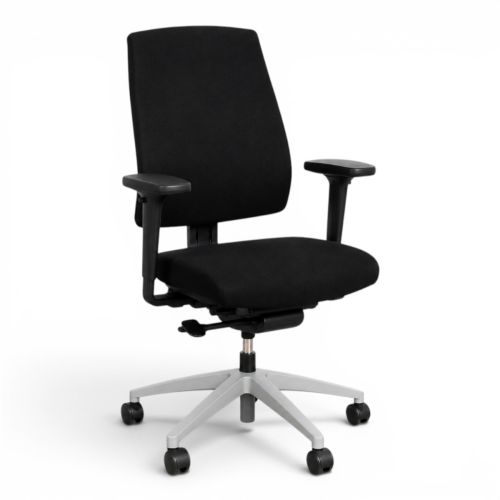 Interstuhl Goal Smart bureaustoel, zwart-aluminium