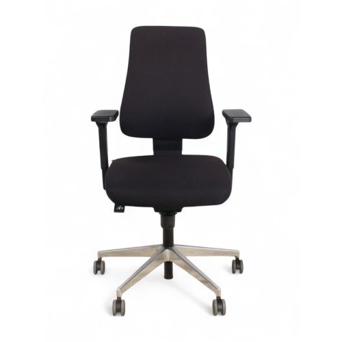 Custom NPR bureaustoel, zwart-chrome