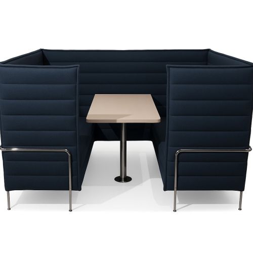 Vitra Alcove Cabin Highback, dubbele 2-zitter, blauw