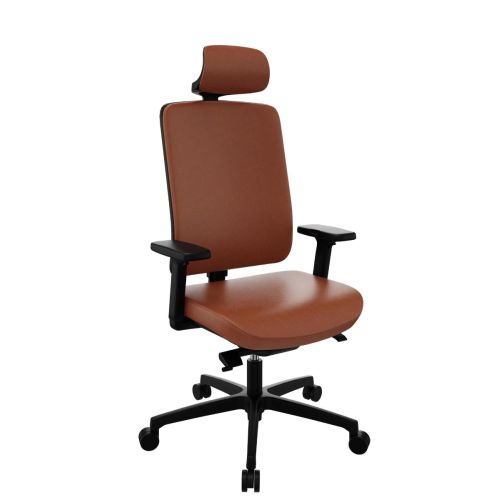 Flexi 1113A directie stoel, écht lederen bekleding