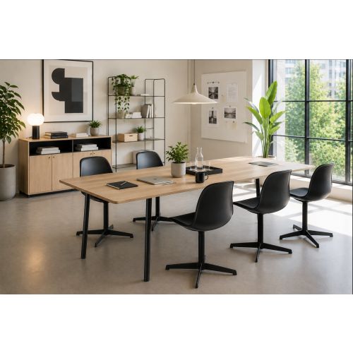 HAY stoel NEU 10, op draaibare poot, zwart