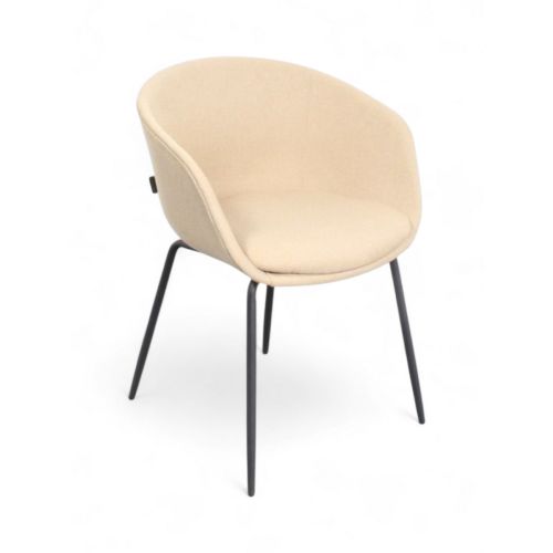 Tova kuipstoel, beige stoffering