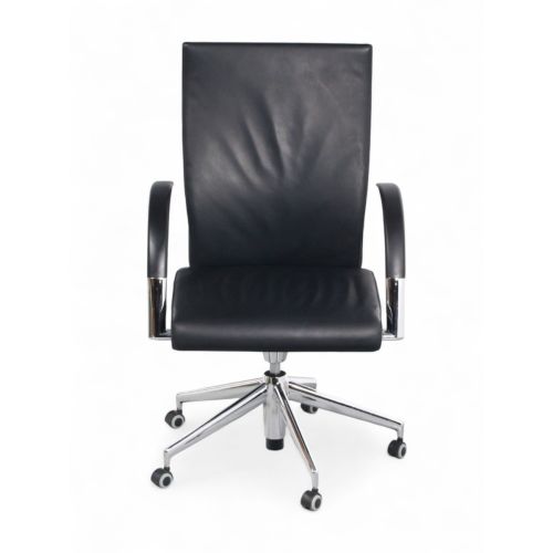 Ahrend 350 bureaustoel, zwart leder