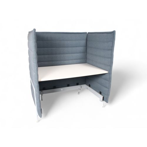 Vitra Alcove Plus Desk, formaat M, grijs-blauw met wit