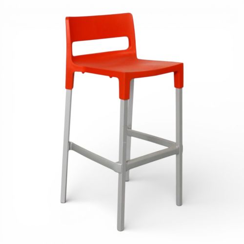 Scab Design Divo 75 barkruk, rood-alu