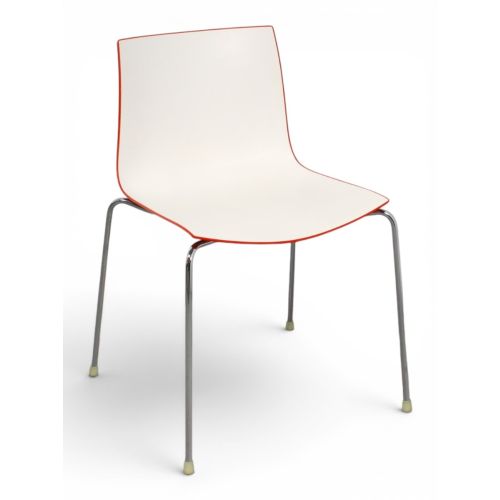 Arper Catifa 46 vergaderstoel, wit/rood