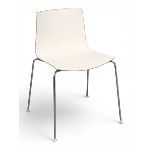 Arper Catifa 46 vergaderstoel, wit/taupe
