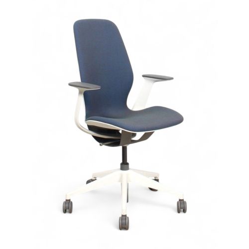 Steelcase SILQ stoel, blauw-wit 