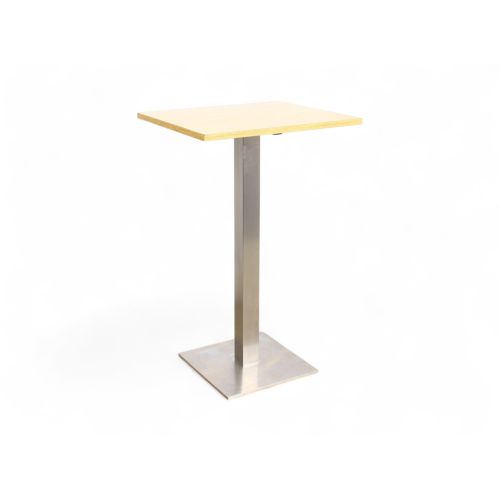 Sateliet bartafel, 70 x 60 cm, RVS onderstel, lindberg eiken blad