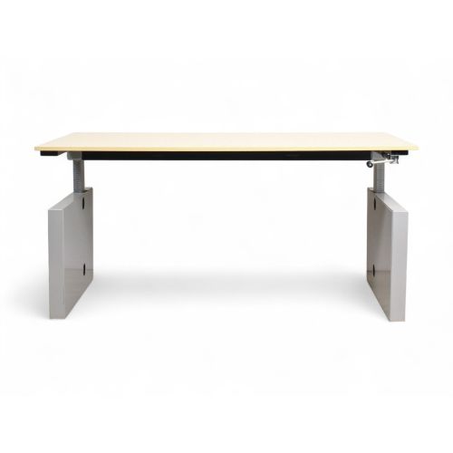 Voortman Hi Tee slingerbureau, 160x80cm, lindberg eiken-aluminium