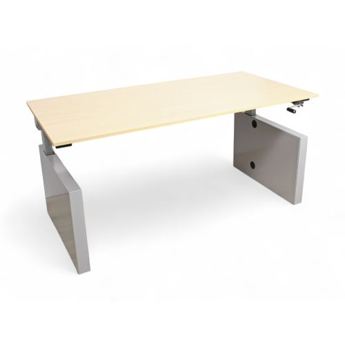 Voortman Hi Tee slingerbureau, 160x80cm, lindberg eiken-aluminium