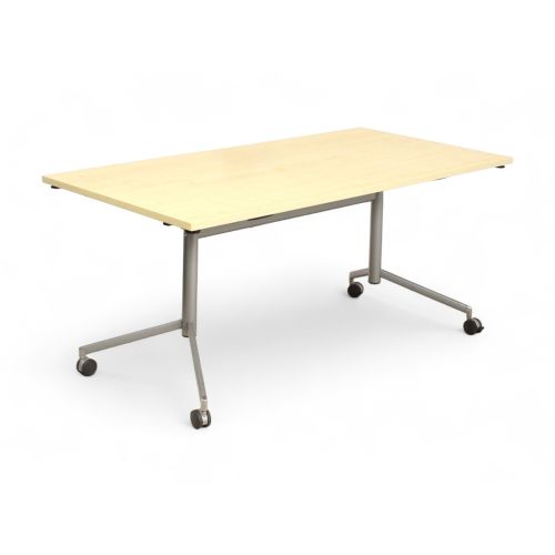 Verrijdbare en opklapbare tafel, 160x80cm, nieuw blad