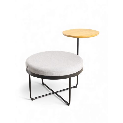 Johanson Shima poef met tafel, grijs-zwart