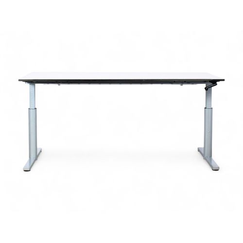 Gispen TM slingerbureau, 180x80 cm, lindberg eiken-aluminium