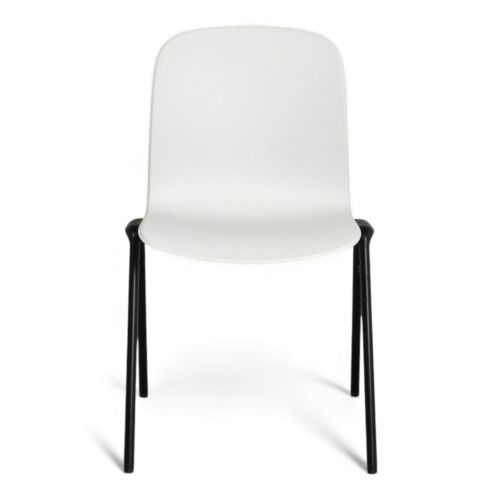 Steelcase Cavatina stoel, 4-poot, zwart-grijs