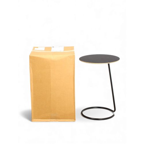 Orangebox Lapwing-H tafel, zwart gebeitst eiken, Ø48cm