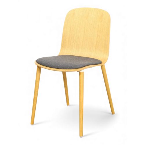 Steelcase Cavatina stoel, 4-poot, eiken-grijs