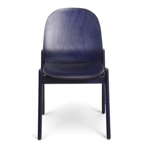 KKID Nordic stoel, 4-poot, blauw gebeitst eiken