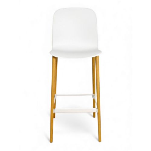 Steelcase Cavatina barkruk, 4-poot, eiken-wit