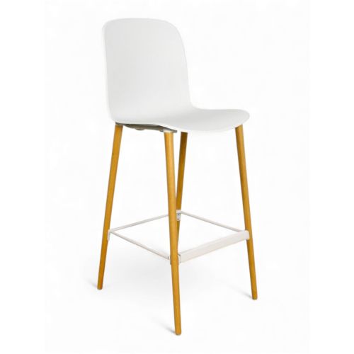 Steelcase Cavatina barkruk, 4-poot, eiken-wit