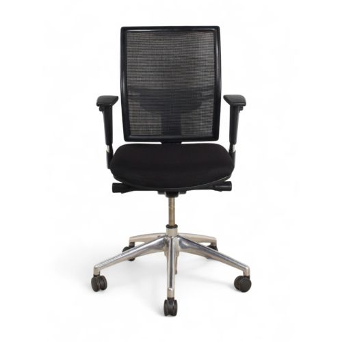 CSP Aero bureaustoel, mesh rug, zwart-chrome