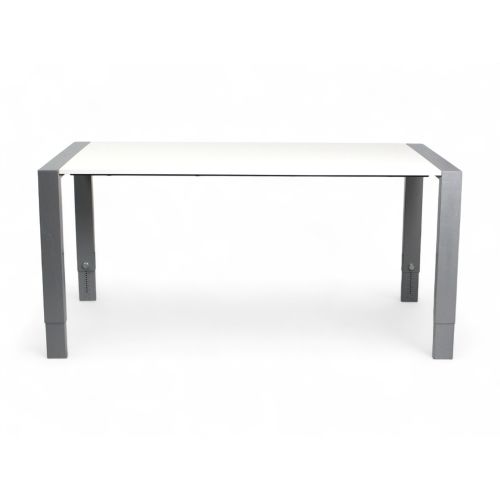 Samas verstelbaar bureau 160x80 cm, alu-wit