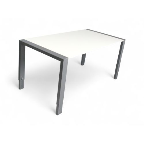 Samas verstelbaar bureau 160x80 cm, alu-wit