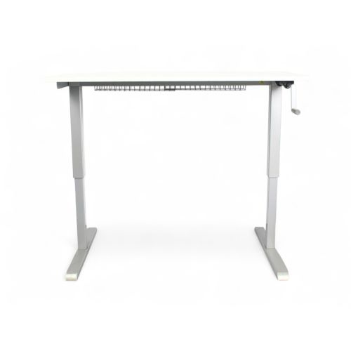 Pro-Office zit/sta slingerbureau, 130x80 cm, alu-wit