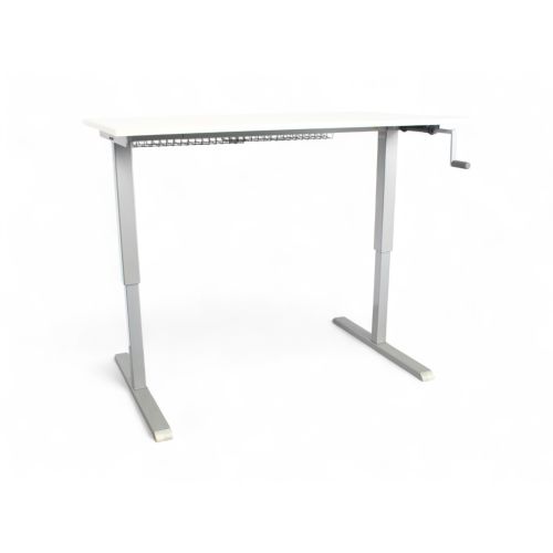 Pro-Office zit/sta slingerbureau, 140x80 cm, alu-nieuw blad naar keuze