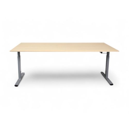 Drentea Pro-Fit slinger bureau, 180x90cm, lindberg eiken-aluminium