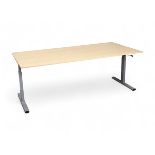 Drentea Pro-Fit slinger bureau, 180x90cm, lindberg eiken-aluminium