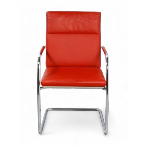 Thonet S61 vergaderstoel, rood-chrome