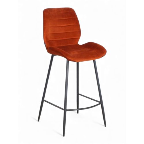 Robyn barkruk, velvet stof, rood