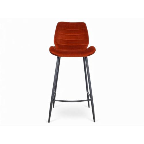 Robyn barkruk, velvet stof, rood