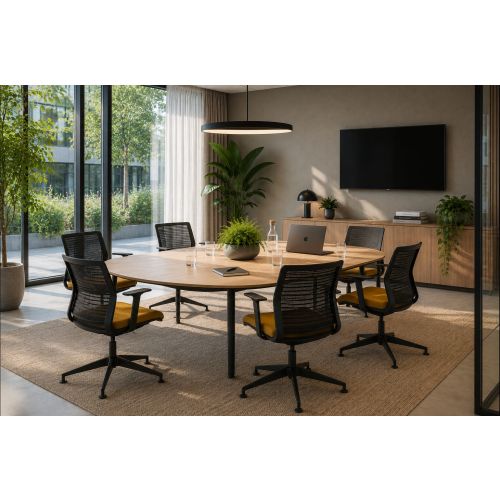 Steelcase Think vergaderstoel, zwart-okergeel