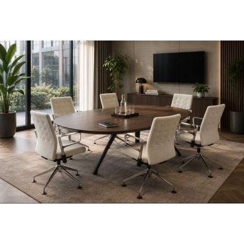 Vitra ID Trim vergaderstoel, zand-chrome