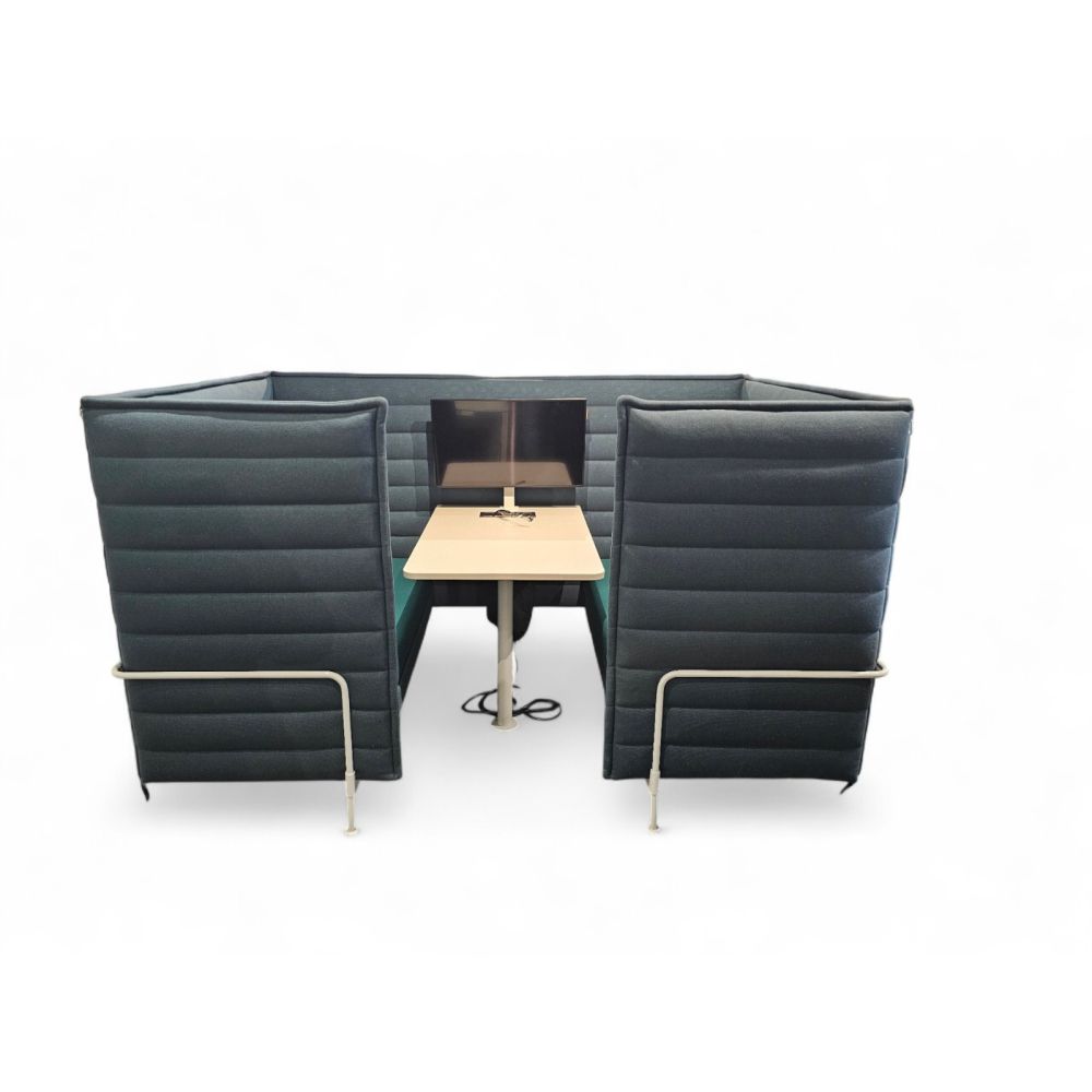 Vitra Alcove Cabin Highback, dubbele 2-zitter, groen