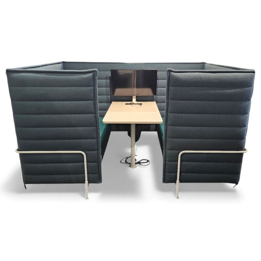 Vitra Alcove Cabin Highback, dubbele 2-zitter, groen