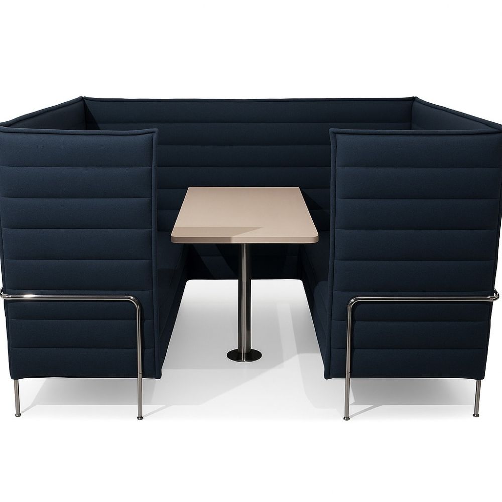 Vitra Alcove Cabin Highback, dubbele 2-zitter, blauw