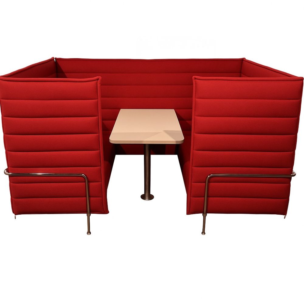 Vitra Alcove Cabin Highback, dubbele 2-zitter, rood