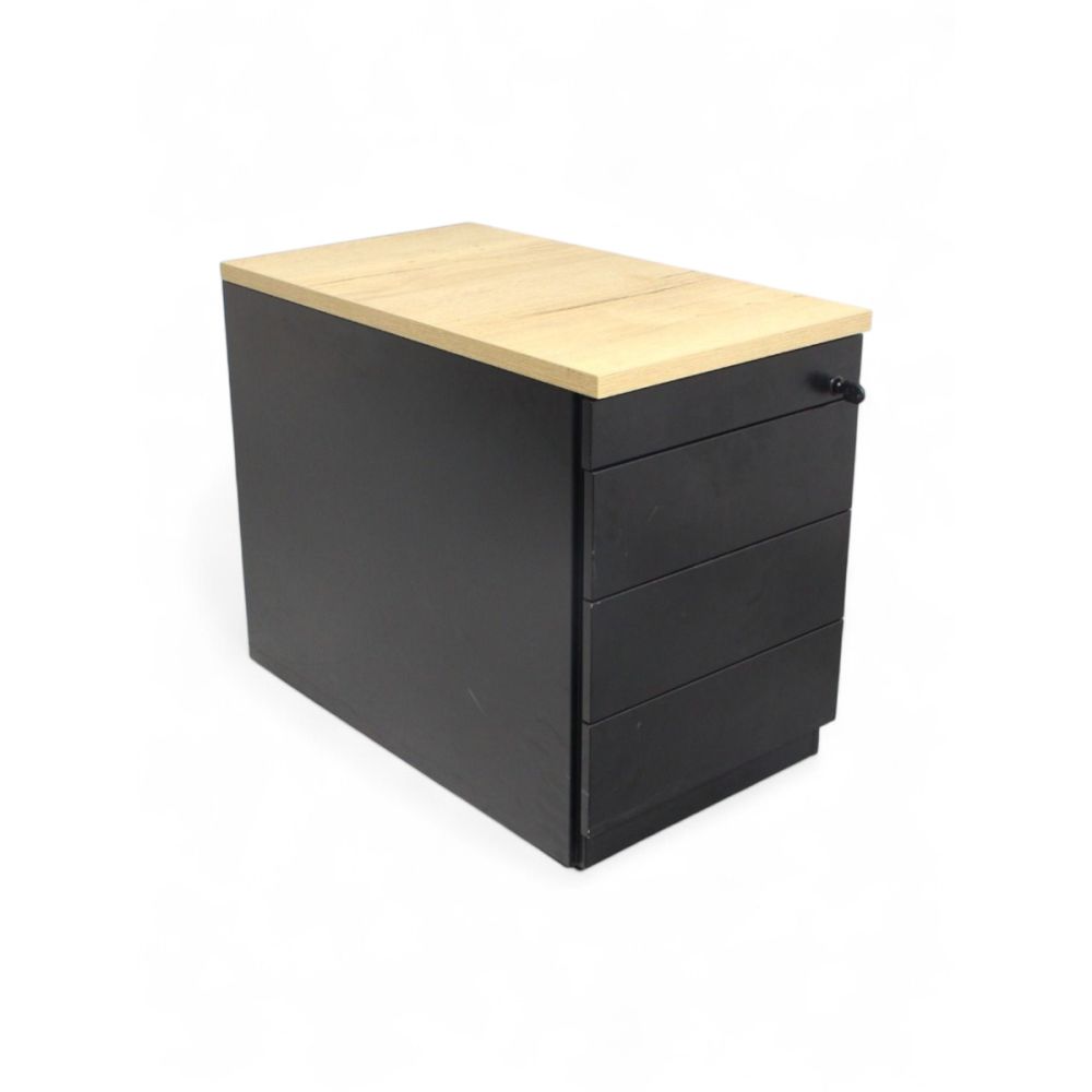 Pro office ladenblok 3+1 laden, zwart