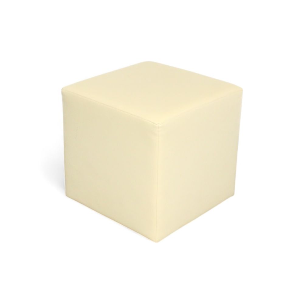 Pro-office poef, beige kunstleder