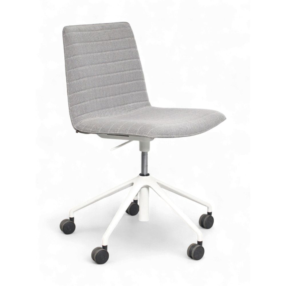 Andreu World vergaderstoel, Flex High Back, grijs-wit